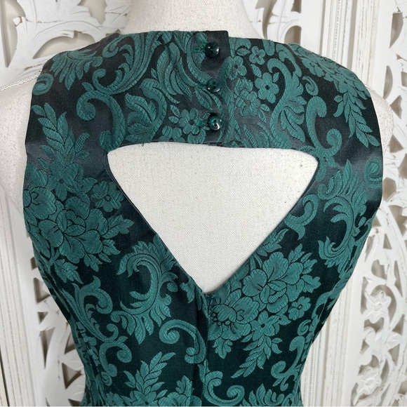 Jessica McClintock Gunne Sax Emerald Damask Fit & Flare - Picture 4 of 8